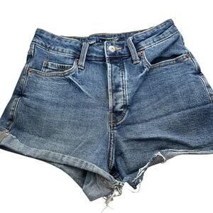 Old Navy Women's Sky-Hi A-Line Jean Shorts Button Fly Size 4